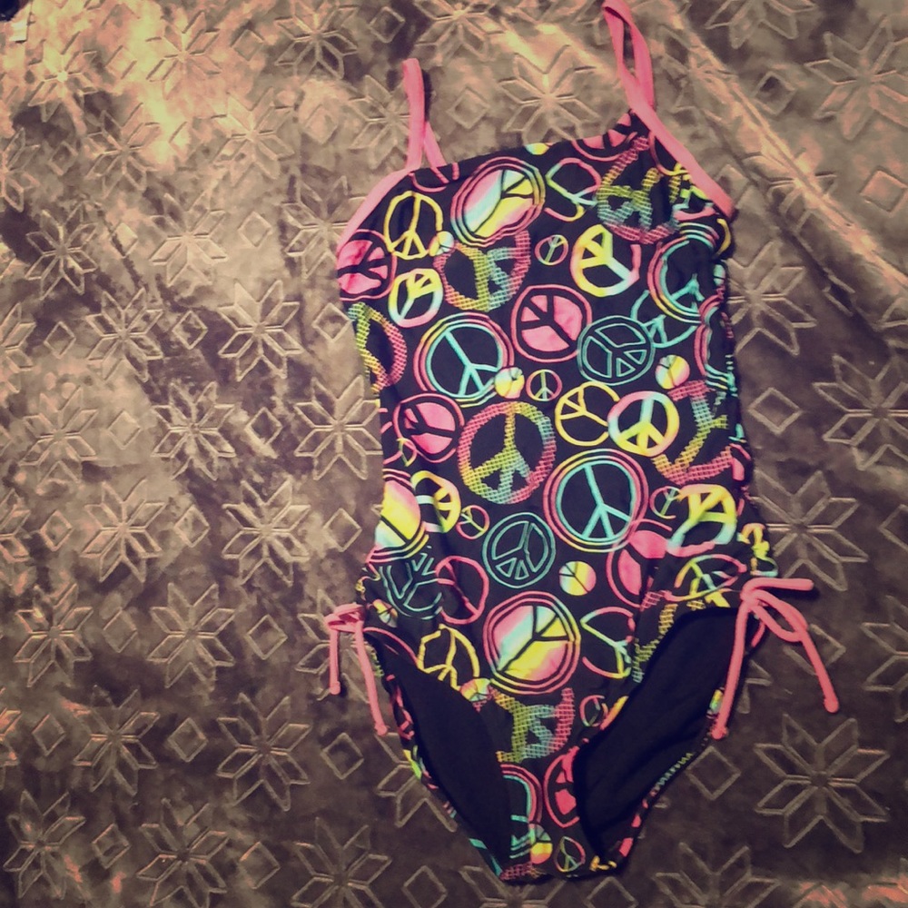 Peace sign swimsuit